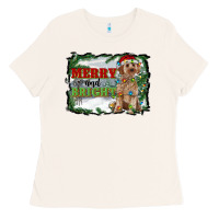 Bone merry and bright cockapoo Ladies Tee - RanaPortraitStore