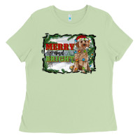 Matcha merry and bright cockapoo Ladies Tee - RanaPortraitStore