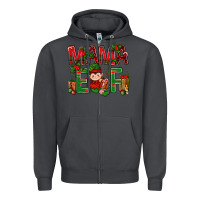 Smoke Mama Elf With Gift Christmas Zipper Hoodie - BundleAndBundleShop