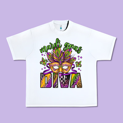 Mardi Gras Diva Urban Heavy Tee Designed By Jasminsmagicworld