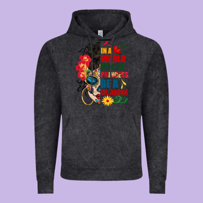 In A World Full Of Princess Be A Chingona Vintage Hoodie Designed By Bundleandbundleshop