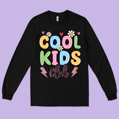 Cool Kids Club Long Sleeve Tee Designed By Maliassmallbusiness