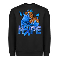 Black hope blueribboncolon cancer nails Heavyweight Sweatshirt - NancyCooperArtShop