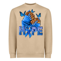 Mushroom hope blueribboncolon cancer nails Heavyweight Sweatshirt - NancyCooperArtShop