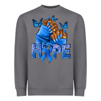 Storm hope blueribboncolon cancer nails Heavyweight Sweatshirt - NancyCooperArtShop
