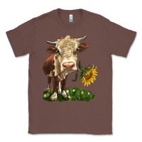 Hereford Heifer With Sunflower Classic Tee | Teevron