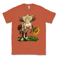 Copper hereford heifer with sunflower Classic Tee - LillyAllenDesigns