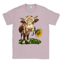 Lilac hereford heifer with sunflower Classic Tee - LillyAllenDesigns