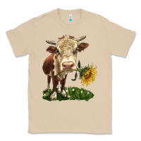 Mushroom hereford heifer with sunflower Classic Tee - LillyAllenDesigns