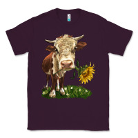 Plum hereford heifer with sunflower Classic Tee - LillyAllenDesigns
