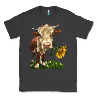 Smoke hereford heifer with sunflower Classic Tee - LillyAllenDesigns