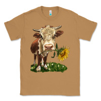 Toasted Coconut hereford heifer with sunflower Classic Tee - LillyAllenDesigns