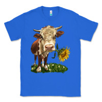 True Royal hereford heifer with sunflower Classic Tee - LillyAllenDesigns