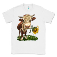 White hereford heifer with sunflower Classic Tee - LillyAllenDesigns
