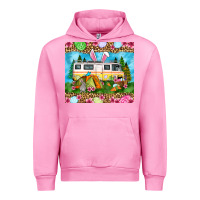 Fuchsia Pink Easter Day camping Urban Hoodie - OliviaCreatesArt