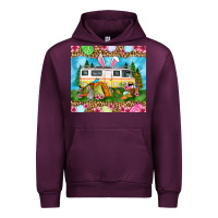 Mauve Wine Easter Day camping Urban Hoodie - OliviaCreatesArt