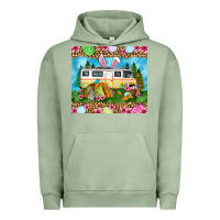 Pigment Oil Green Easter Day camping Urban Hoodie - OliviaCreatesArt