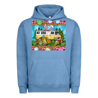 Pigment Pebble Blue Easter Day camping Urban Hoodie - OliviaCreatesArt