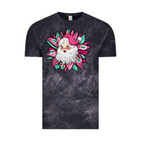 Cloud Black pink Christmas Santa Claus sunflower Vintage Tee - Jasminsmagicworld
