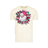 Vintage Arctic pink Christmas Santa Claus sunflower Vintage Tee - Jasminsmagicworld