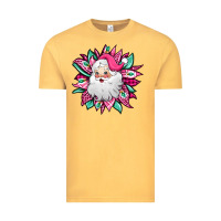 Vintage Mustard pink Christmas Santa Claus sunflower Vintage Tee - Jasminsmagicworld