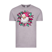 Vintage Zinc pink Christmas Santa Claus sunflower Vintage Tee - Jasminsmagicworld