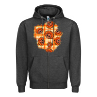 Thanksgiving Turkey With Tartan Patch Zipper Hoodie | Teevron