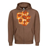 Chestnut Thanksgiving Turkey With Tartan Patch Zipper Hoodie - BundleAndBundleShop