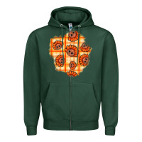 Sports Green Thanksgiving Turkey With Tartan Patch Zipper Hoodie - BundleAndBundleShop