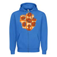 True Royal Thanksgiving Turkey With Tartan Patch Zipper Hoodie - BundleAndBundleShop