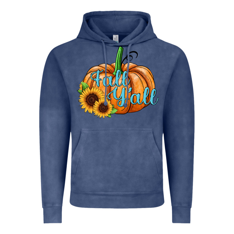 Fall Y'all Pumpkin Vintage Hoodie by JahusDesignShop | Teevron
