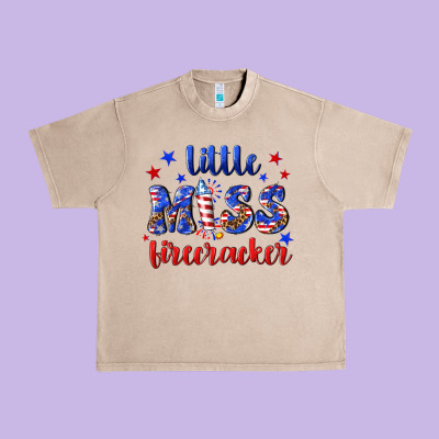 Little Miss Firecracker Urban Heavy Tee Designed By Nancycooperartshop