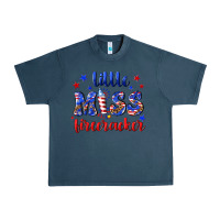 Midnight Navy little miss firecracker Urban Heavy Tee - NancyCooperArtShop