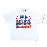 White little miss firecracker Urban Heavy Tee - NancyCooperArtShop