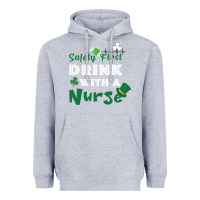 Heather Grey Safety First Drink With A Nurse Heavyweight Hoodie - Bettercallsaul