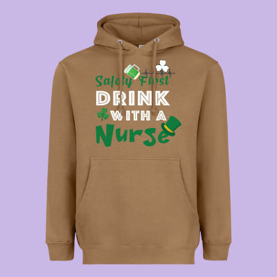 Safety First Drink With A Nurse Heavyweight Hoodie Designed By Bettercallsaul