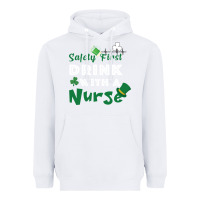 White Safety First Drink With A Nurse Heavyweight Hoodie - Bettercallsaul