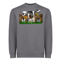 Storm Western Holstein Cow And Baby Cow Mom Heavyweight Sweatshirt - LillyAllenDesigns