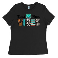 Black tired mom vibes Ladies Tee - texasbilliewilder