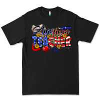 Black American Teacher Premium Tee - Neo Western