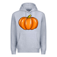 Heather Grey pumpkin Premium Hoodie - texasbilliewilder