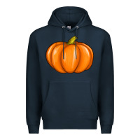 Navy pumpkin Premium Hoodie - texasbilliewilder