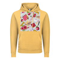 Vintage Mustard back to school  seamless pattern Vintage Hoodie - BundleAndBundleShop