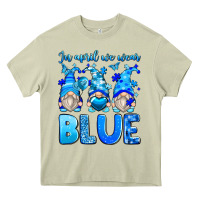 Mossy in april we wear blue autism gnomes Heavy Core Tee - Zillion Design Studio