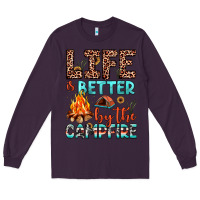 Plum life is better by the campfire Long Sleeve Tee - JahusDesignShop