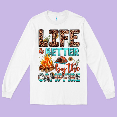 Life Is Better By The Campfire Long Sleeve Tee Designed By Jahusdesignshop