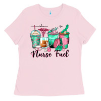 Bubblegum Pink nurse fuel coffee cups Ladies Tee - Zillion Design Studio