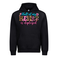 Black half of my haert is deployed olivia Urban Hoodie - OliviaCreatesArt
