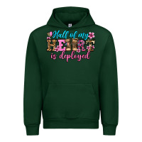 Forest Green half of my haert is deployed olivia Urban Hoodie - OliviaCreatesArt
