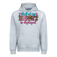 Heather Grey half of my haert is deployed olivia Urban Hoodie - OliviaCreatesArt
